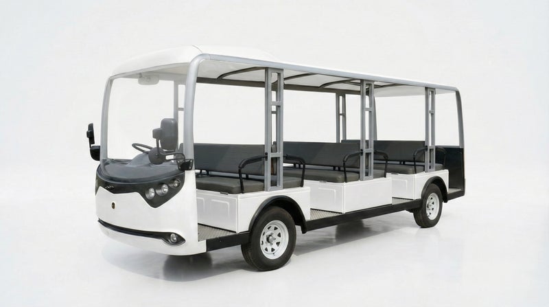 Tourismo-2300 23-Seater Electric Shuttle Bus with  72V maintenance Free Battery & Standard Tires | LSEV (White) - Image 1